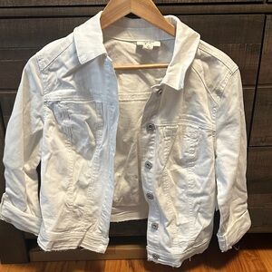 NWT Style & Co White Denim Jacket